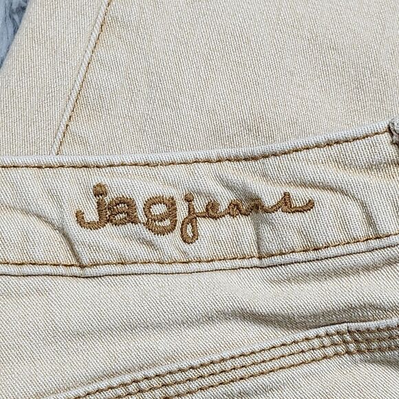 Jag Jeans Mid Rise Straight Womens 14 Button Zip Stretch Tan Palomino 28" Inseam - Picture 10 of 14